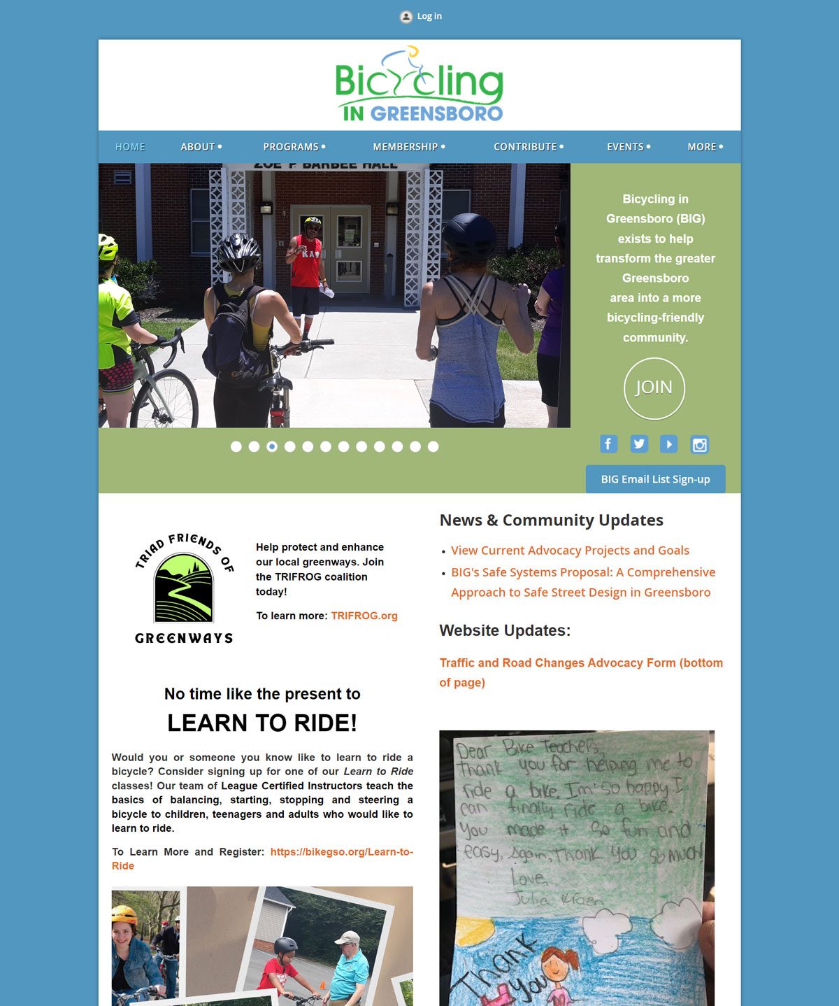 BIG Membership Website Example BIG Membership Website Example