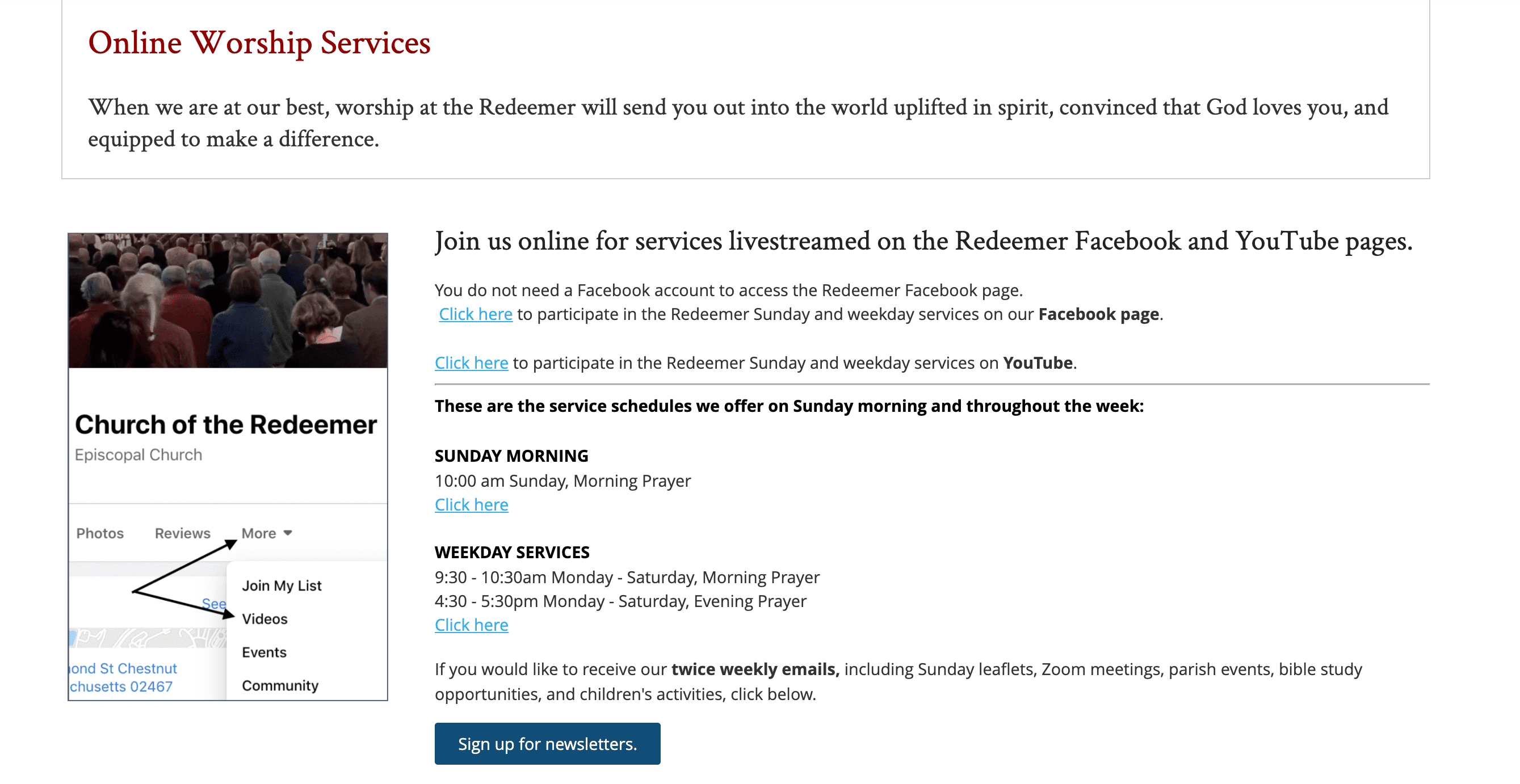 chestnut hill redeemer online worship chestnut hill redeemer online worship