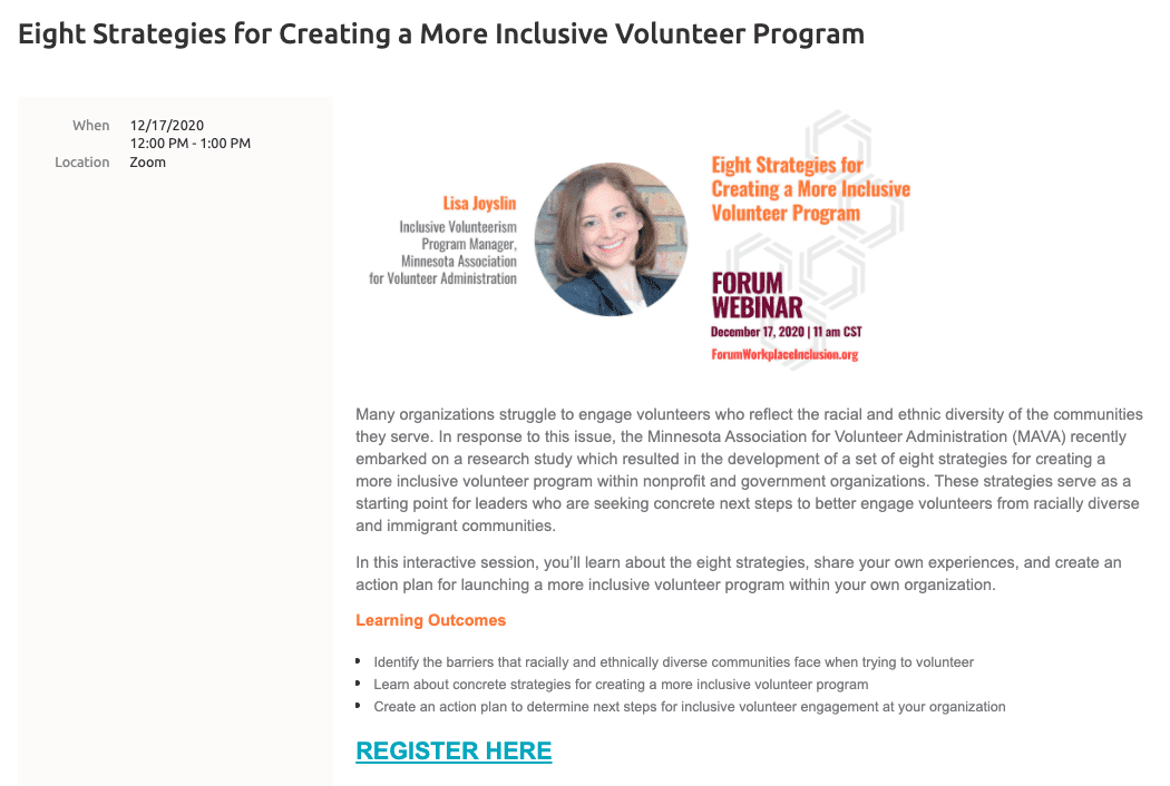 Eight Strategies for Creating a More Inclusive Volunteer Program Eight Strategies for Creating a More Inclusive Volunteer Program