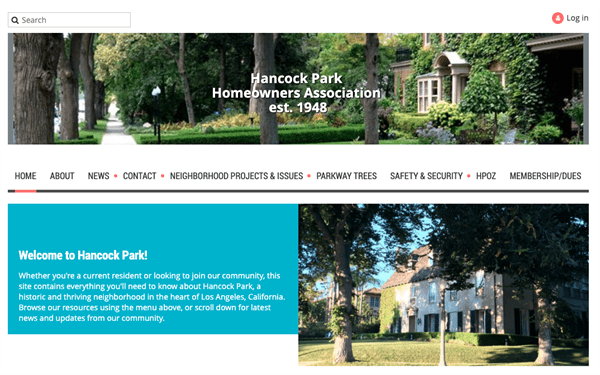 Hancock Park Homeowners Association website Hancock Park Homeowners Association website