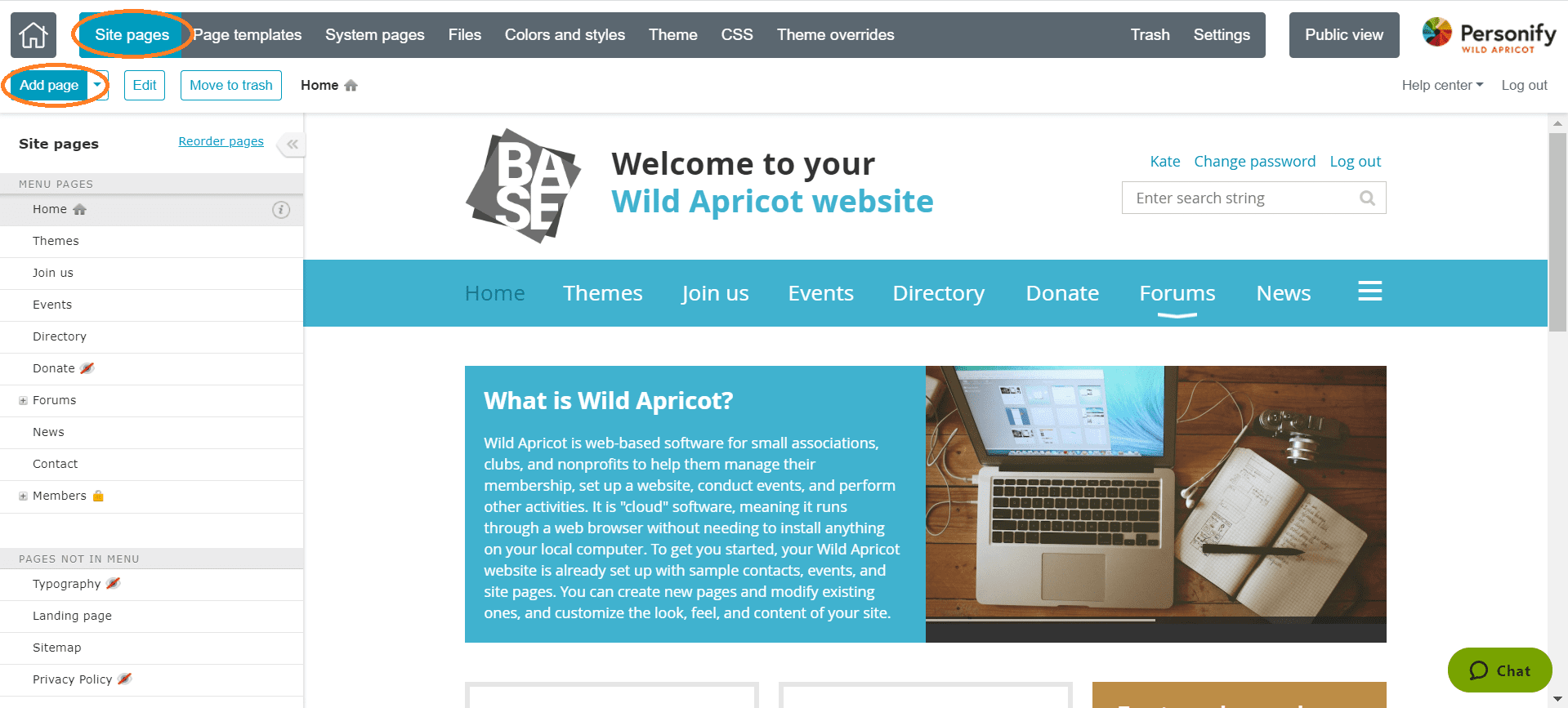 Subscription website add site page Subscription website add site page