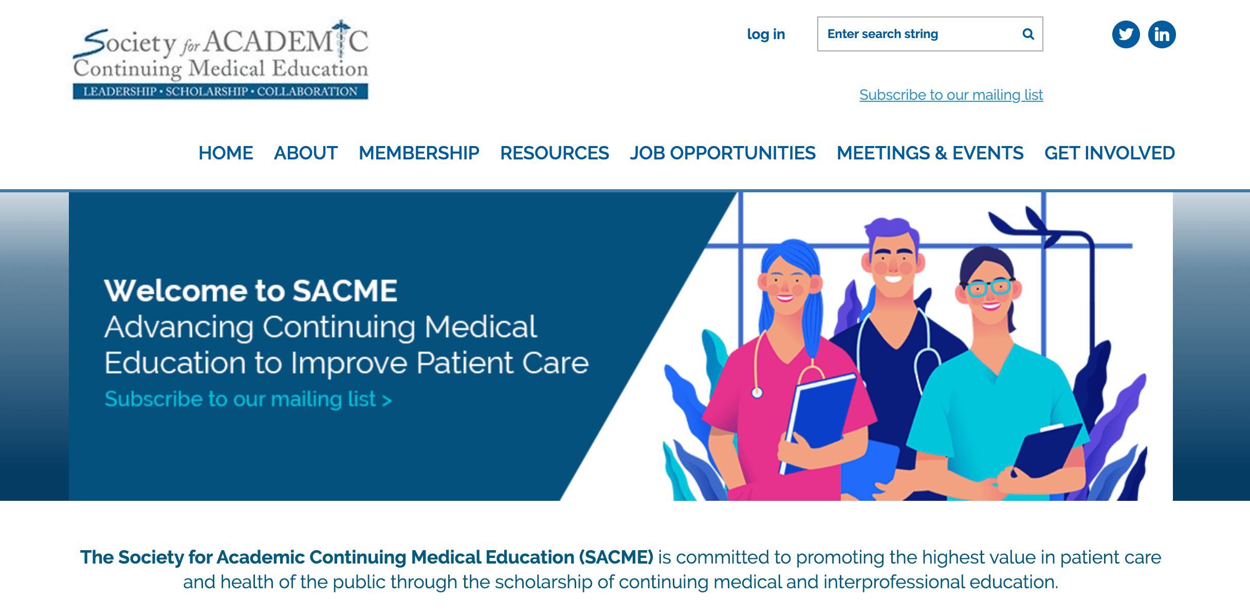 Society for Academic Continuing Medical Education website Society for Academic Continuing Medical Education website