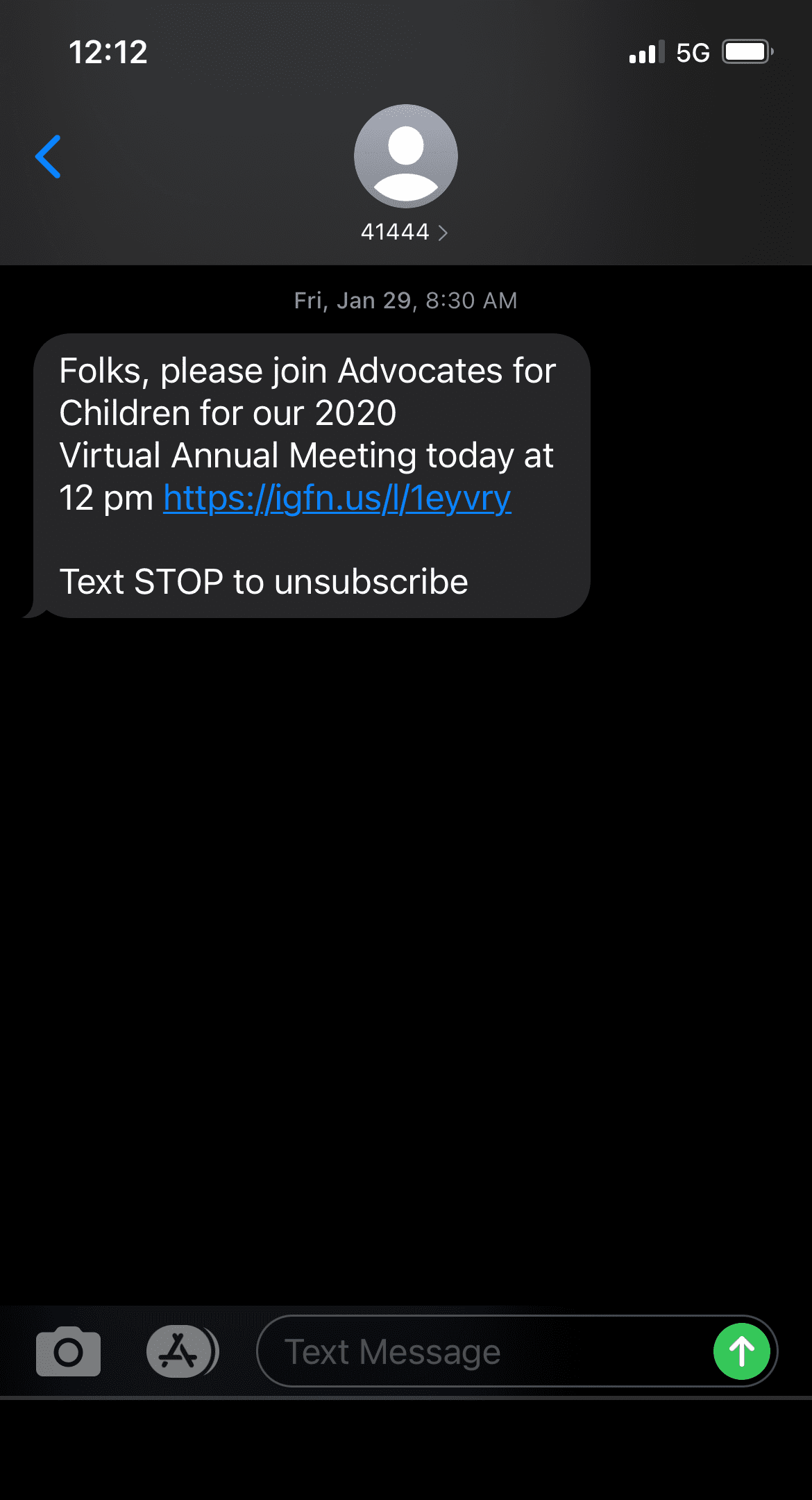 Text-message-from-Advocates-for-children Text-message-from-Advocates-for-children