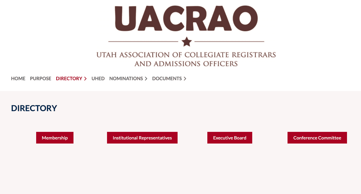 Utah Association of Collegiate Registrars and Admissions Officers 