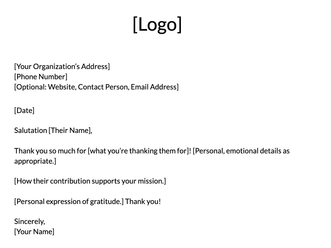 Volunteer Thank-You Letter Template Volunteer Thank-You Letter Template