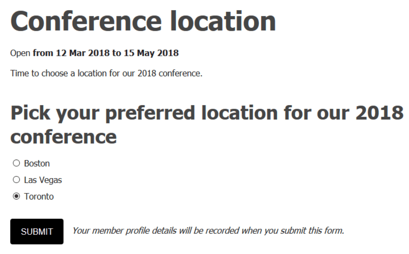 wildapricot polls wildapricot polls